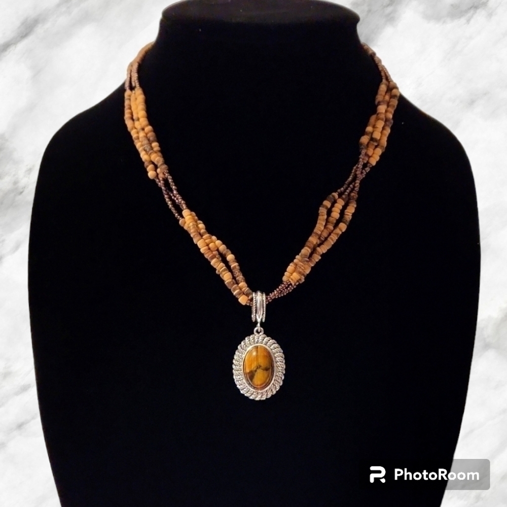 Tiger Eye Pendant Necklace